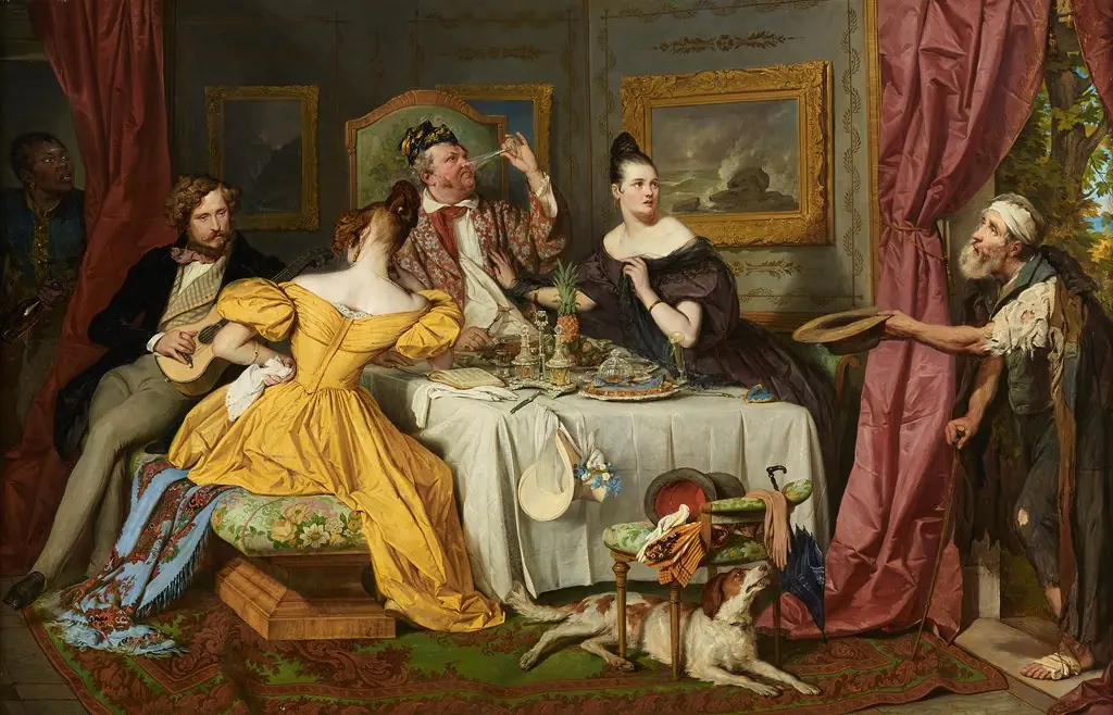 Banquet of a rich glutton