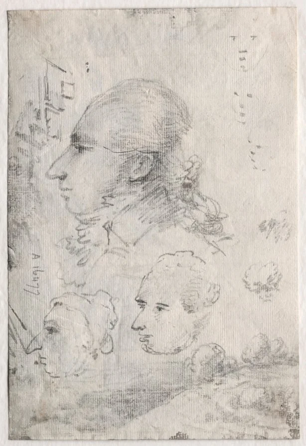 Studies of Heads (verso)