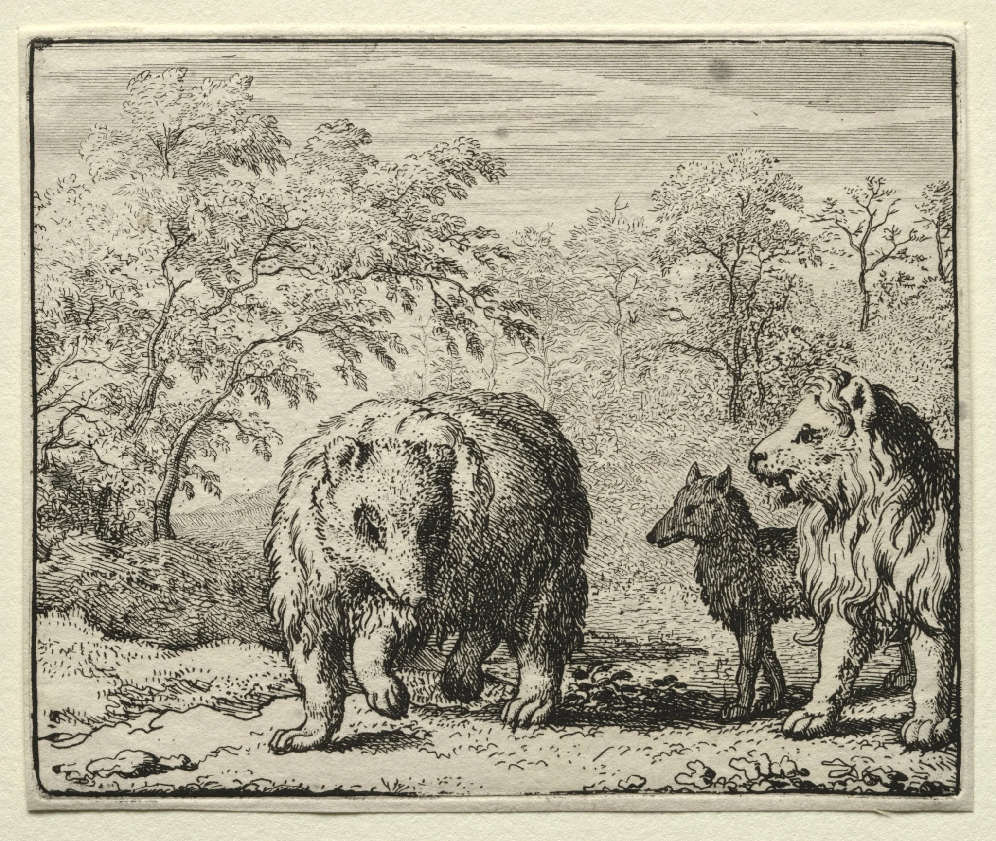 Reynard the Fox:  The Freeing of the Wolf and the Bear, by Allart van Everdingen, 1662
