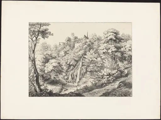 Rear View of the Convent with Waterfall