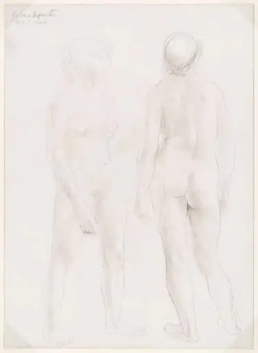 Figure study of two standing women