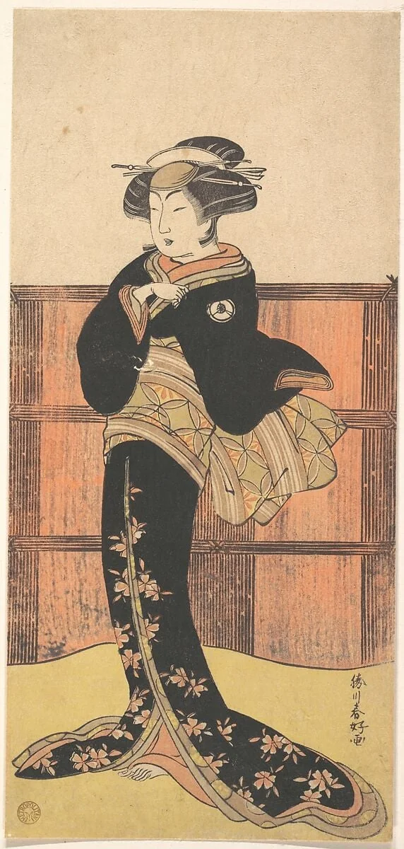 勝川春好画　四代目岩井半四郎|Kabuki Actor Iwai Hanshirō IV, by Katsukawa Shunkō, ink, 1778