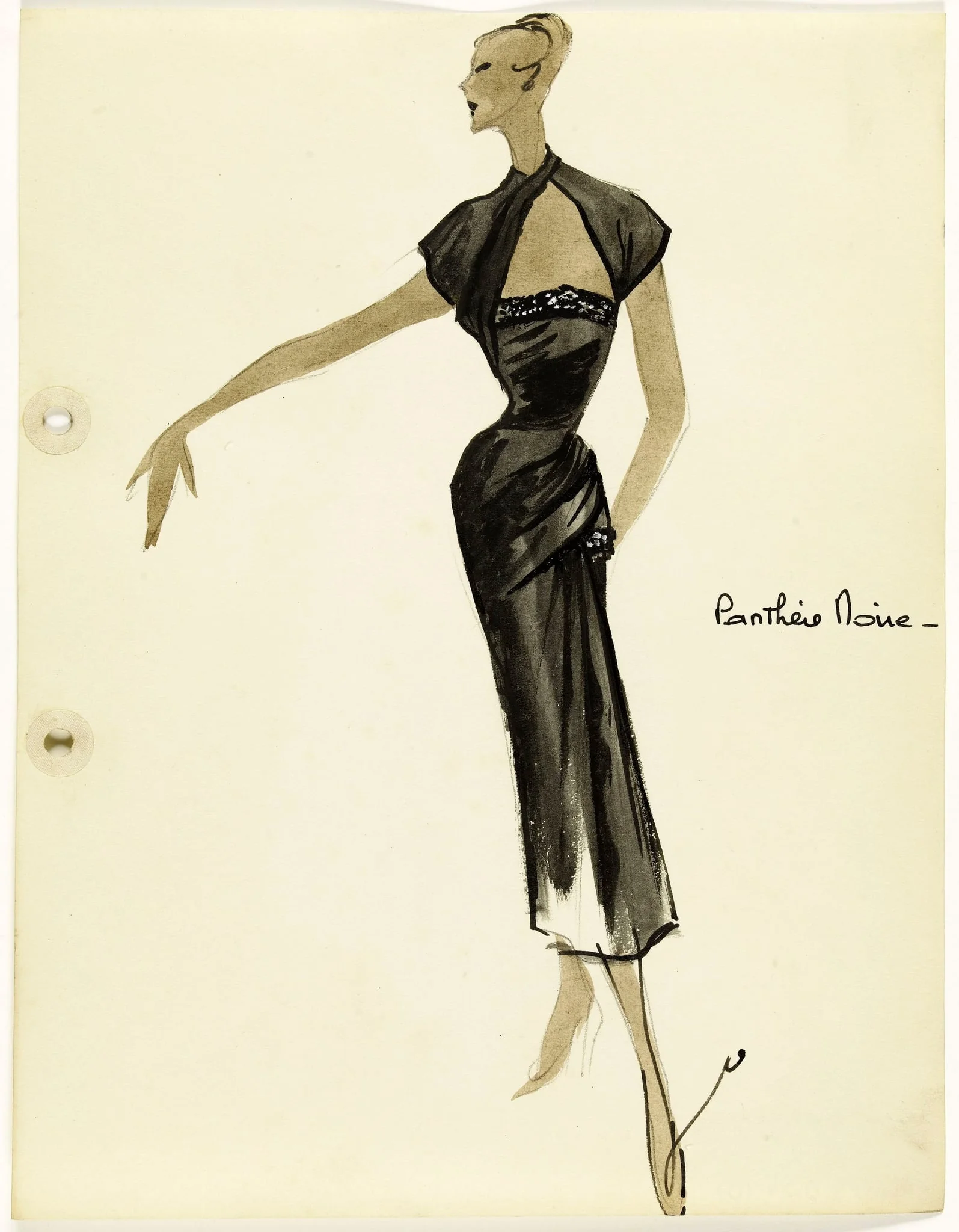'Panthère noire', by Carven, 1951
