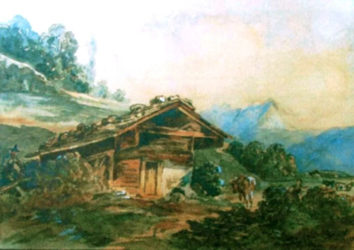 Peisaj de deal, by Franz Russ, unspecified, 1859