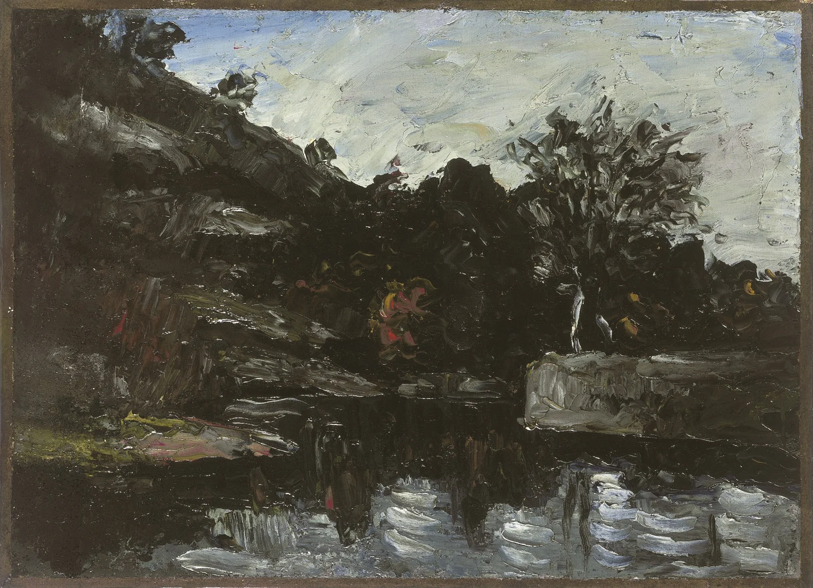 River Bend (Coin de Riviere), by Paul Cezanne, oil, 1865