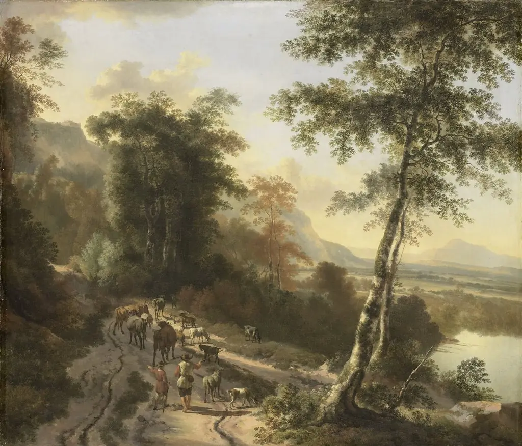 Landscape with cattle herders