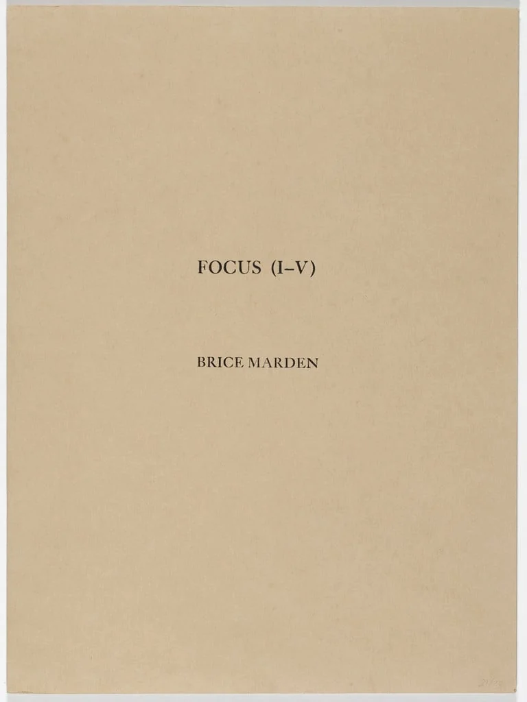 Untitled, by Brice Marden, ink, 1979