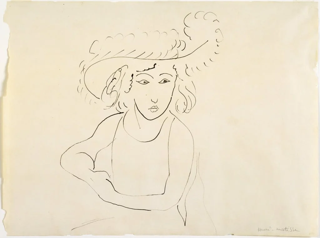 Untitled, by Henri Matisse, ink, 1919