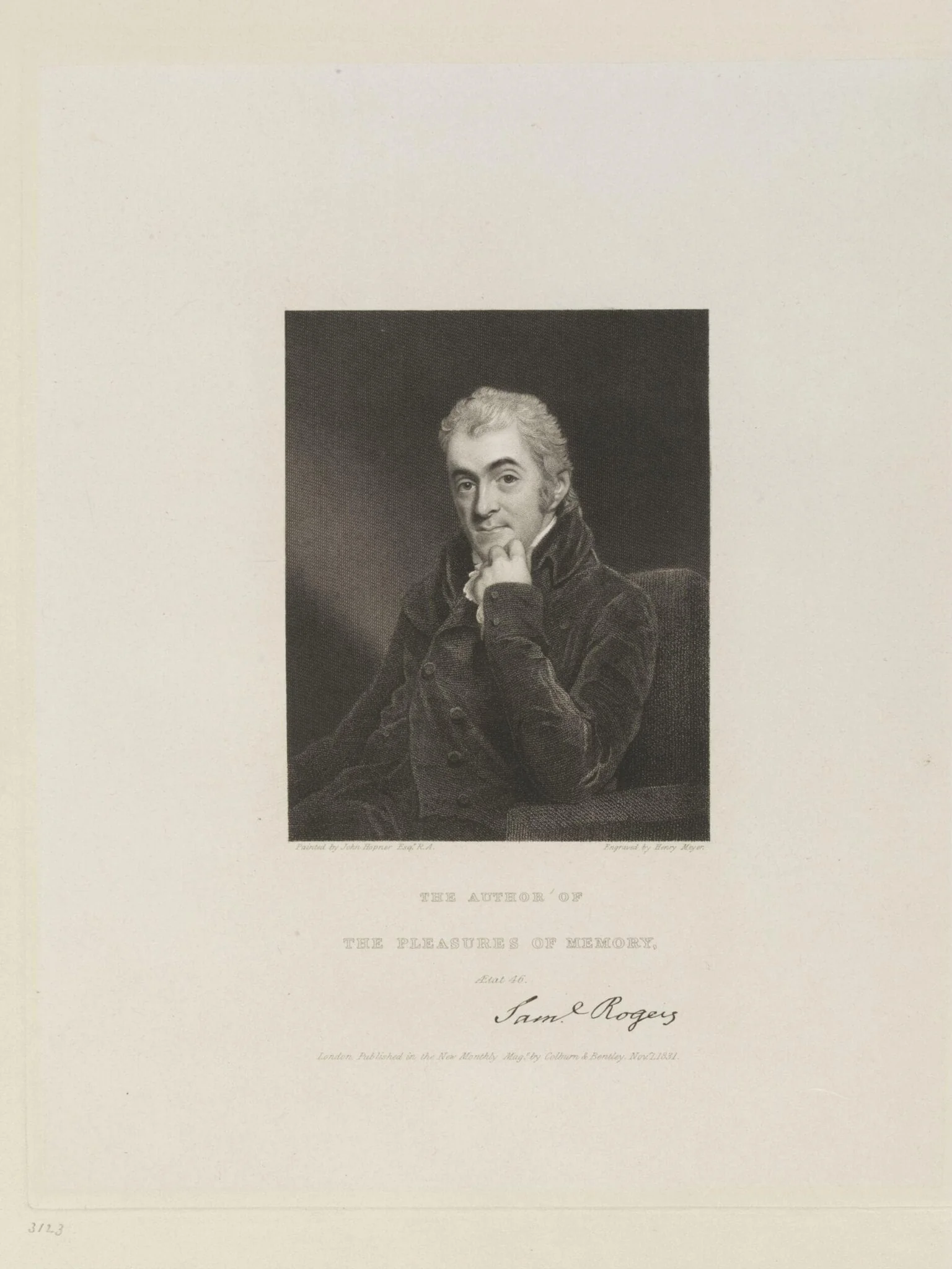 Samuel Rogers, Poet, by Henry Meyer, 1850