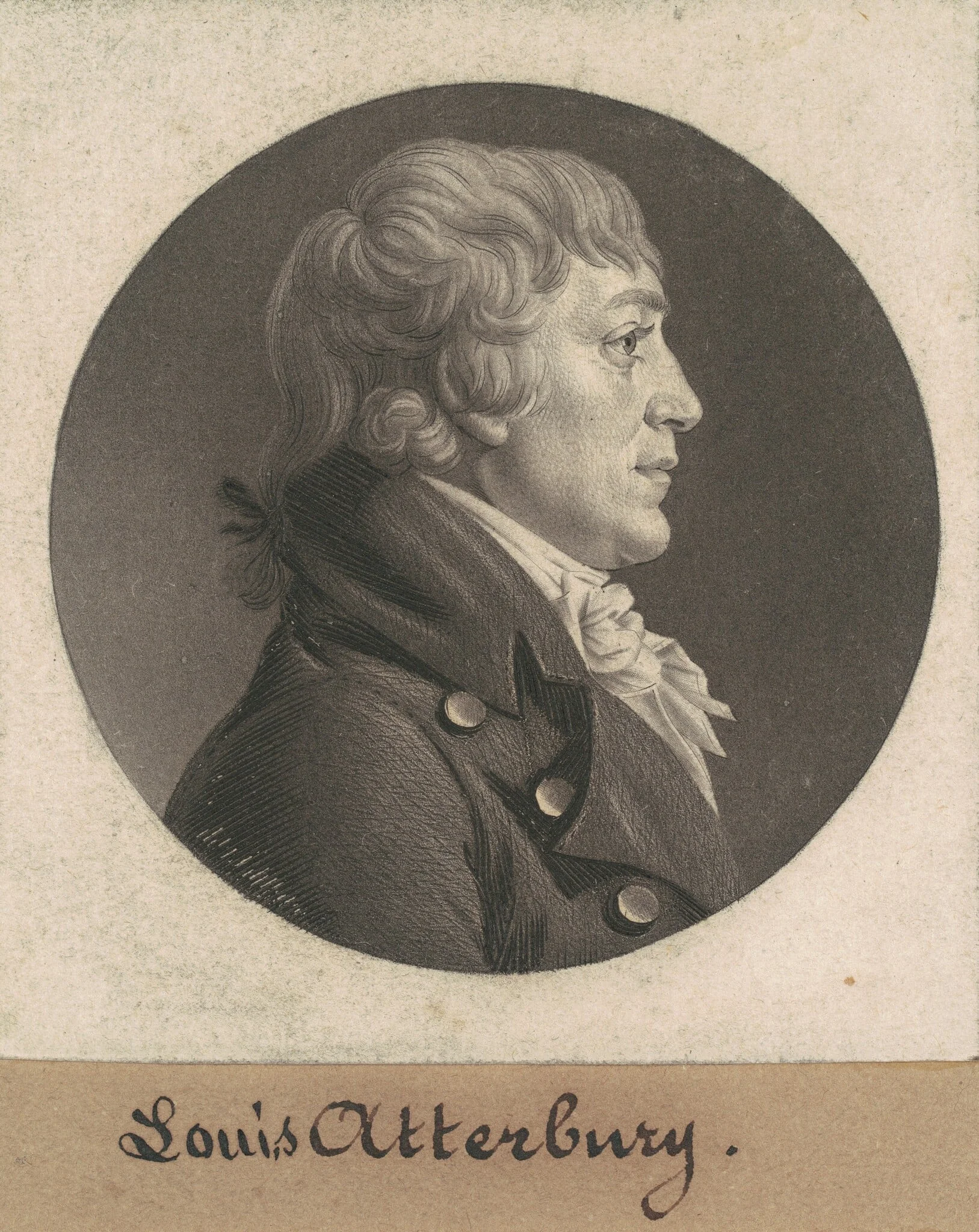 James Wilson, by Charles Balthazar Julien Févret de Saint-Mémin, ink, 1805