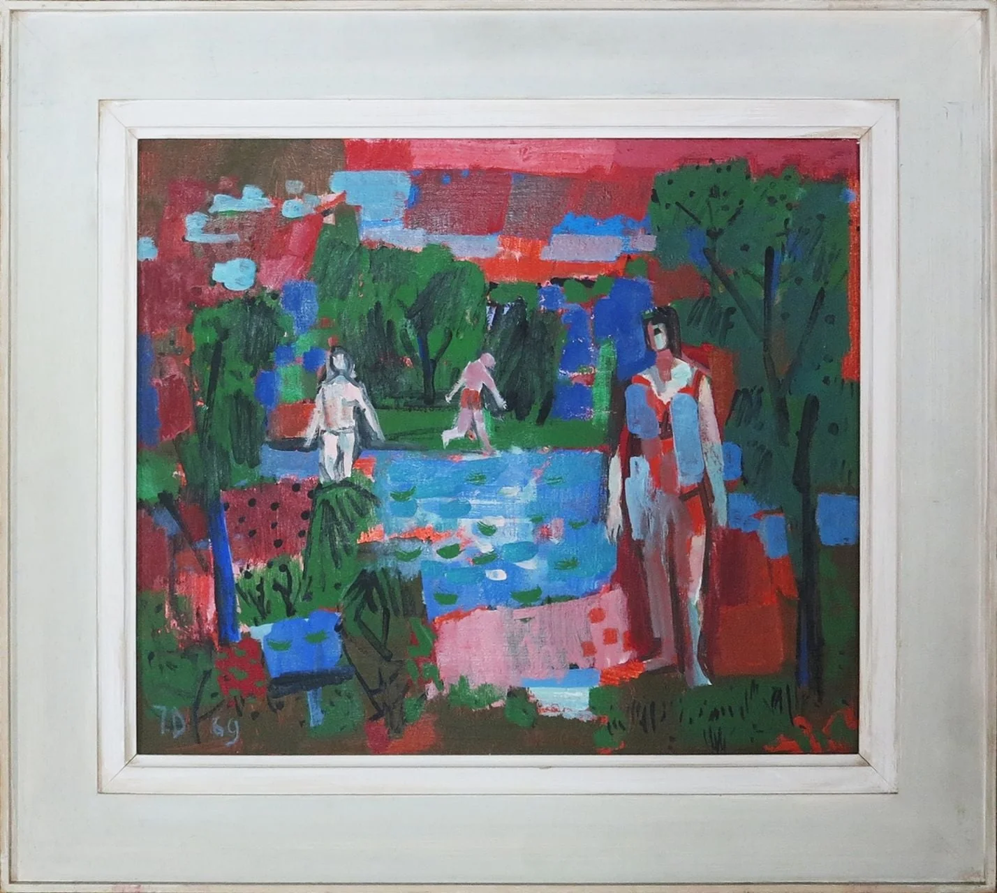 Düblin, Jacques - Malerei, Badende, by Jacques Düblin, unspecified, 1969