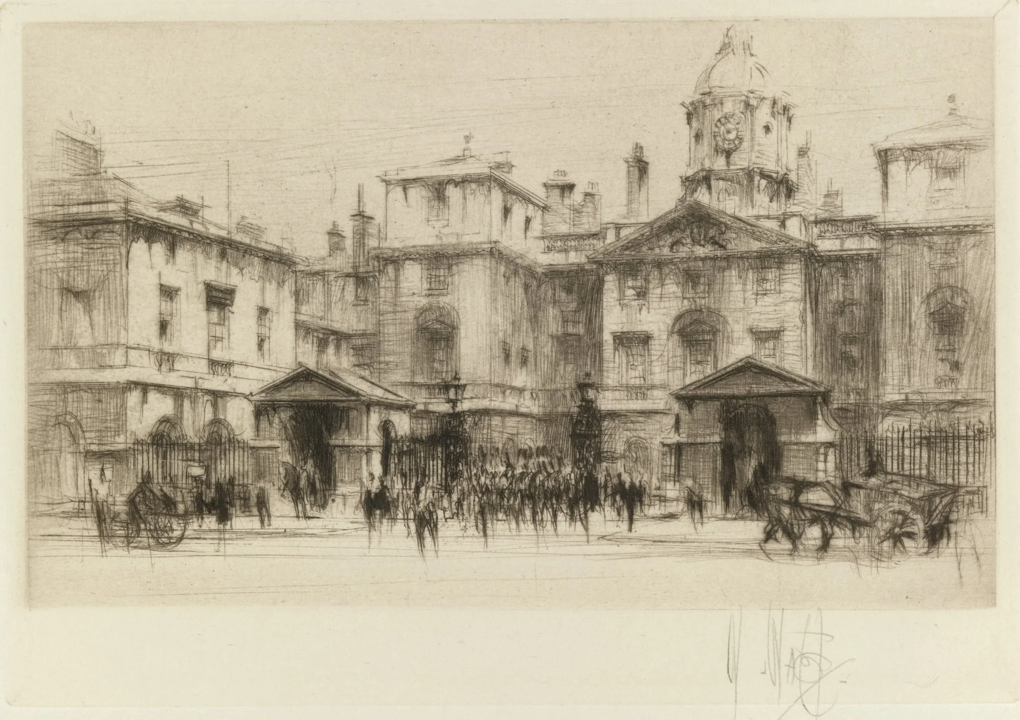 London Set: Horseguards, by William Walcot, 1924