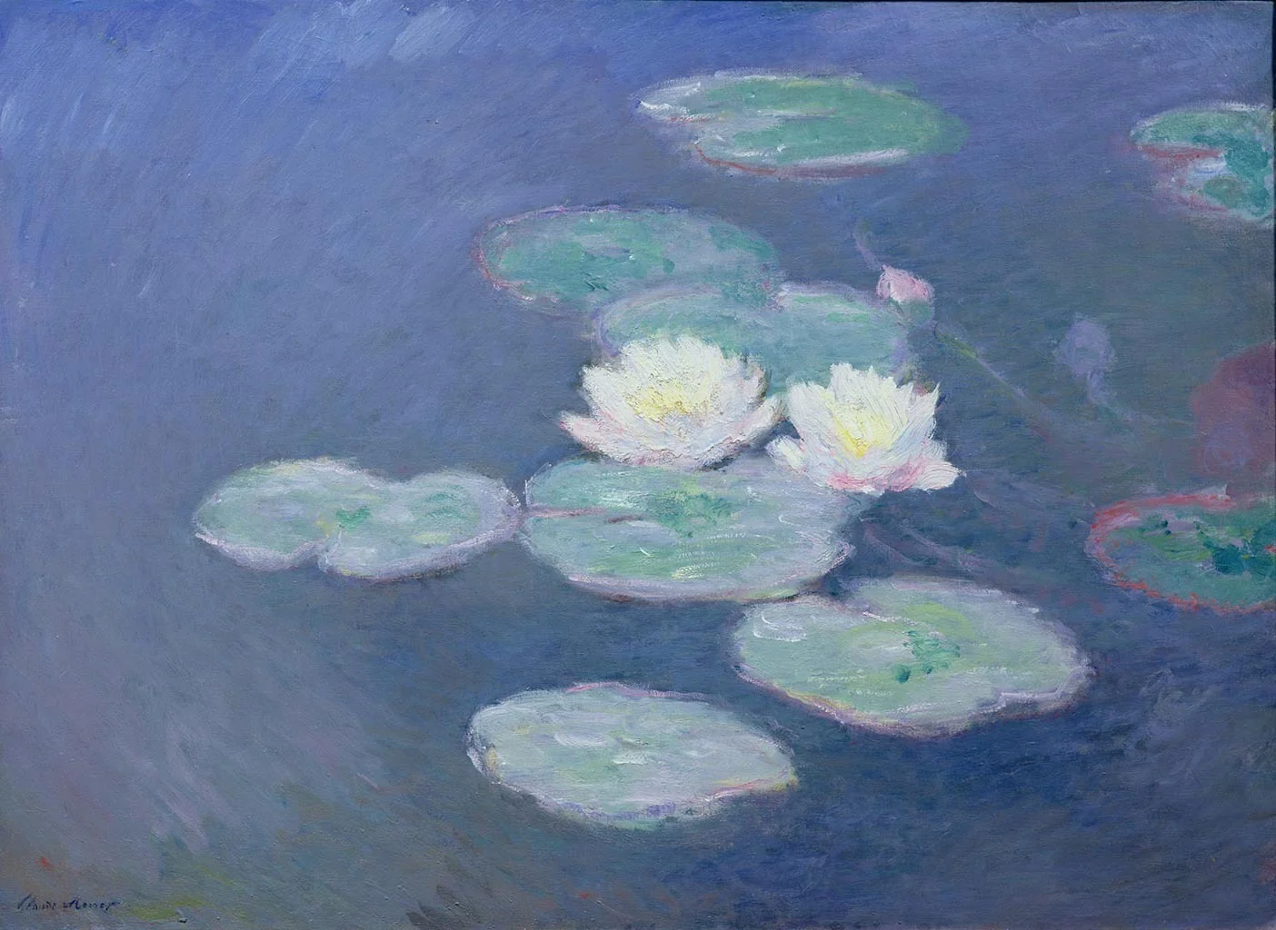 Nympheas, effect in the evening, by Claude Monet, oil, 1899