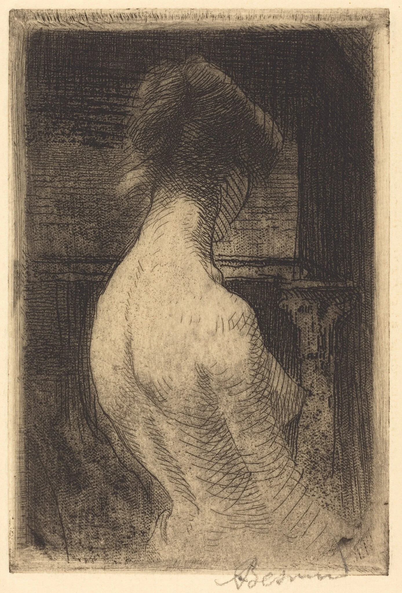 Back of a Woman (Dos de Femme), by Paul-Albert Besnard, ink, 1889