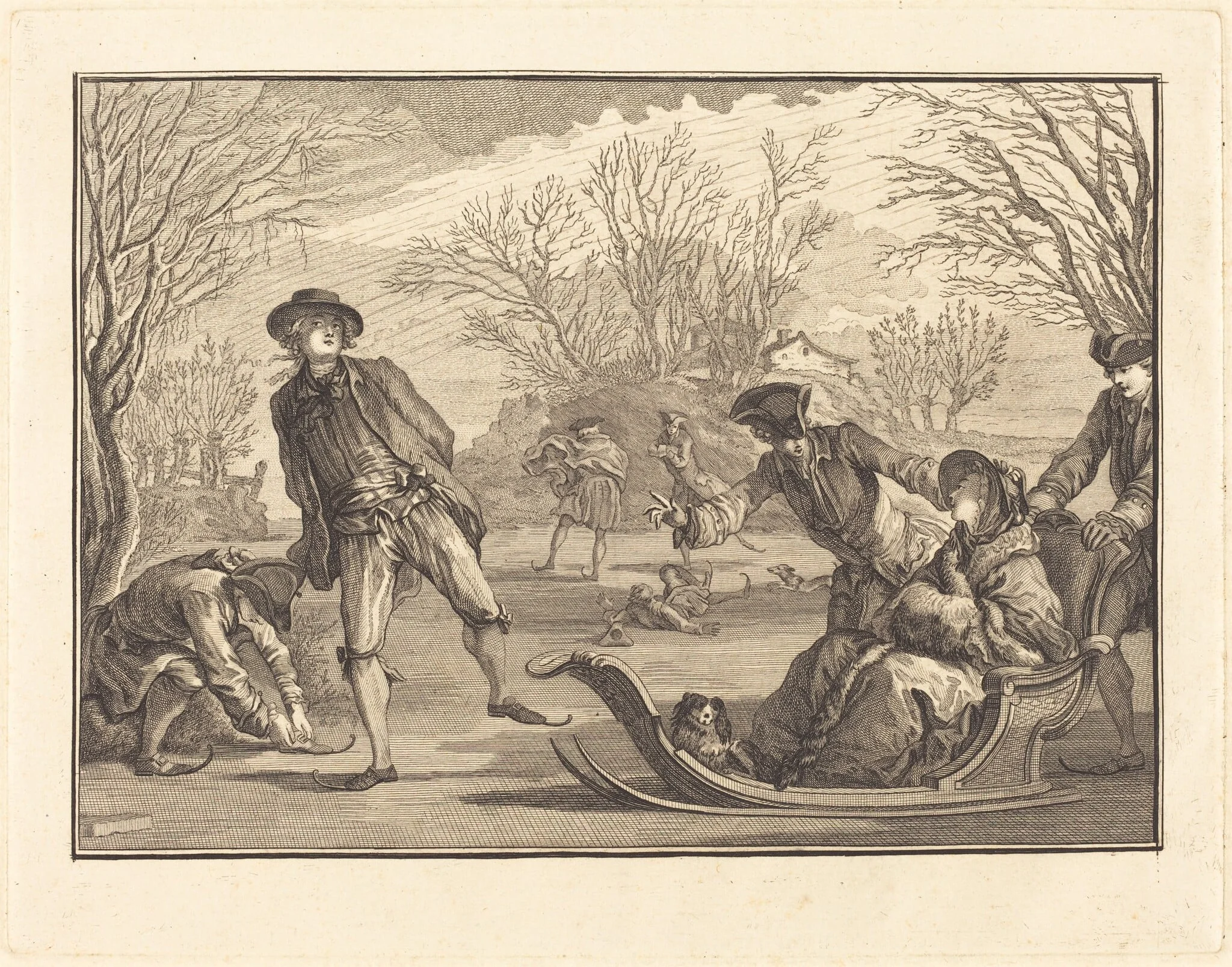 L'hiver, by Joseph de Longueil, ink, 1761