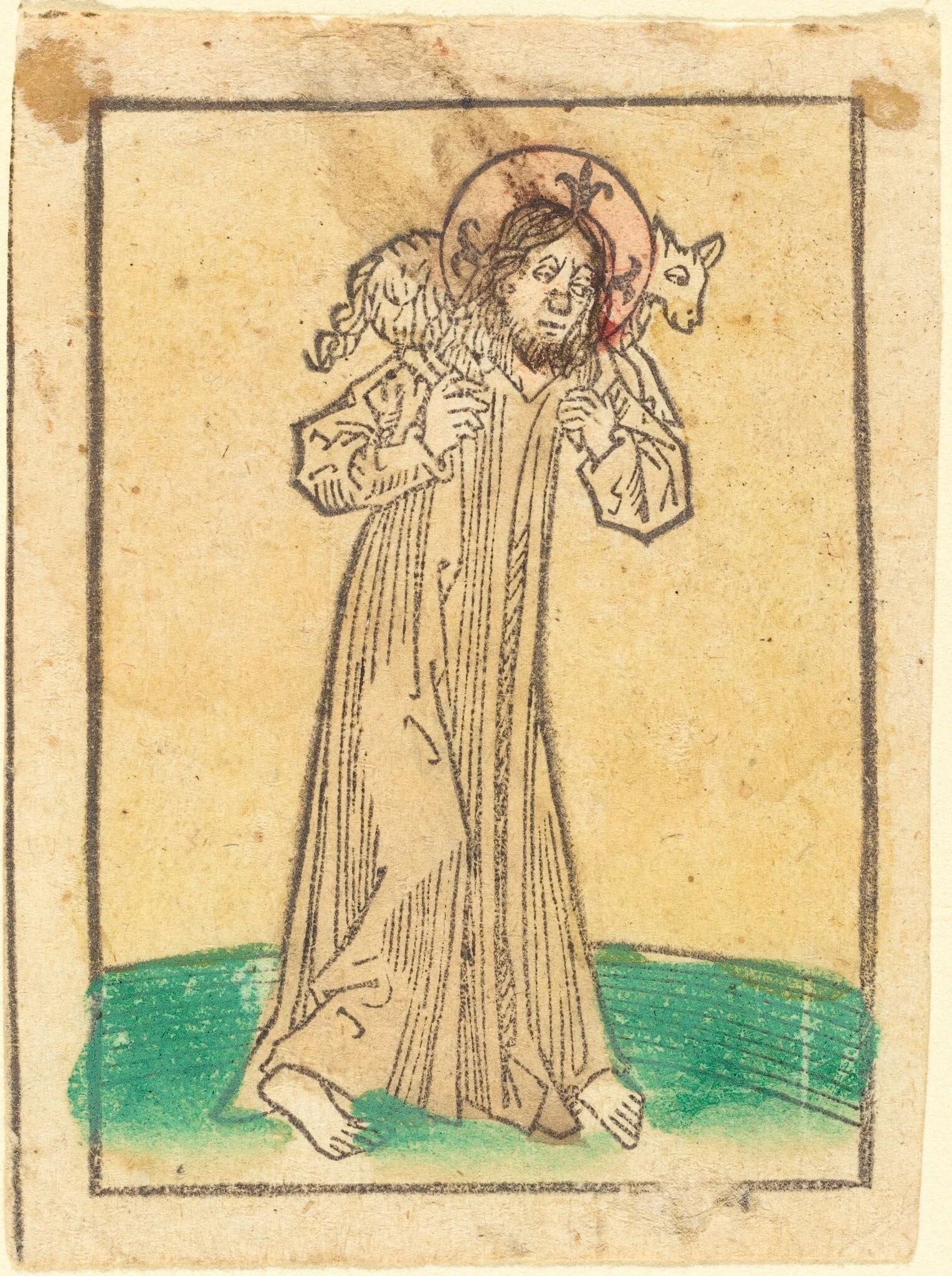 Good Shepherd, by German 15th Century, ink, 1480
