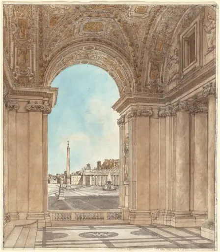 The Piazza of Saint Peter's Seen through an Arch of the Basilica