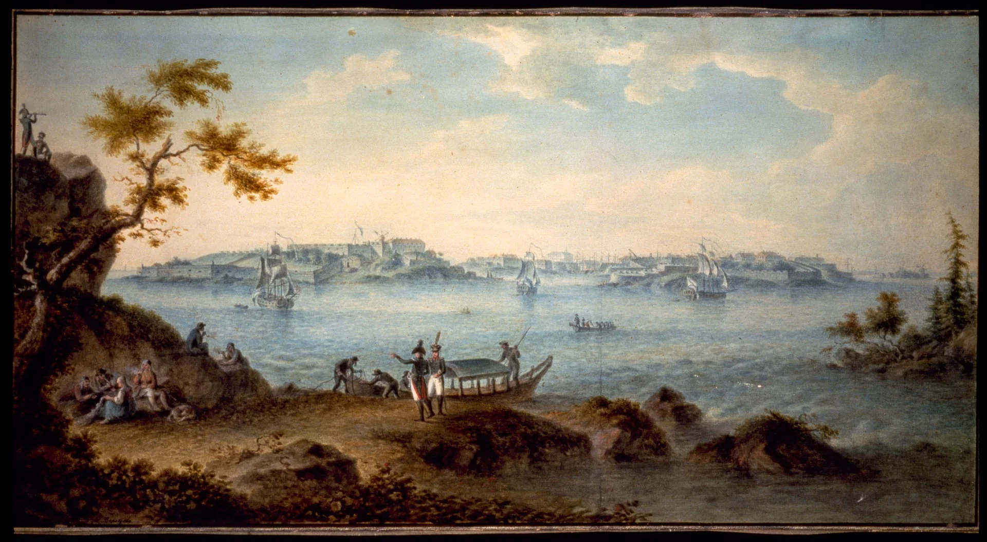 Viapori nähtynä Vallisaarelta n. 1809, by Maxim Nikoforovits Vorobjov