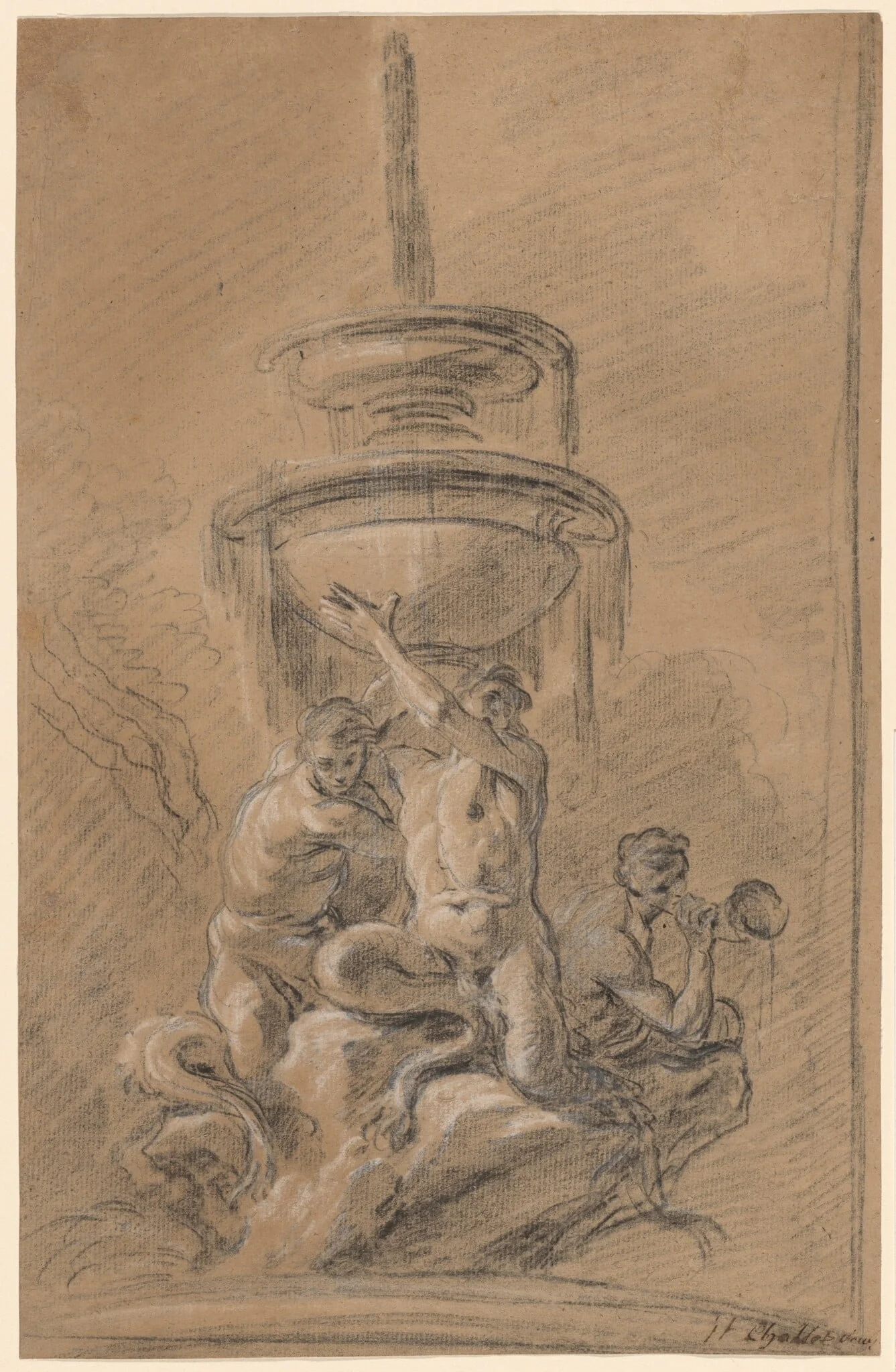 A Fountain with Three Tritons