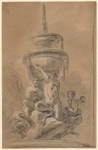 A Fountain with Three Tritons