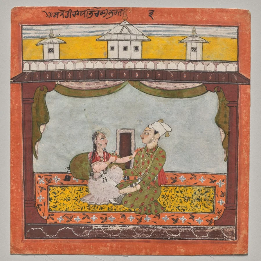 Sanehi Ragini, from the “Second Basohli" Ragamala, by Unknown, unspecified, 1692