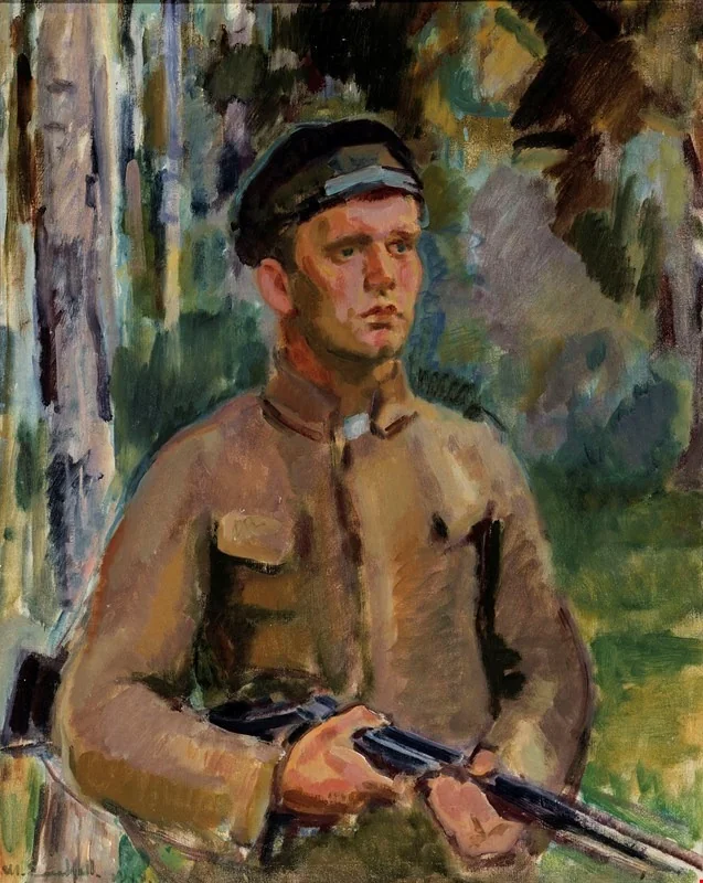 Hunter, by Magnus Enckell, oil, 1919