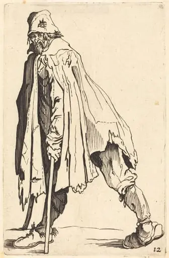 Beggar with Crutches and Cap