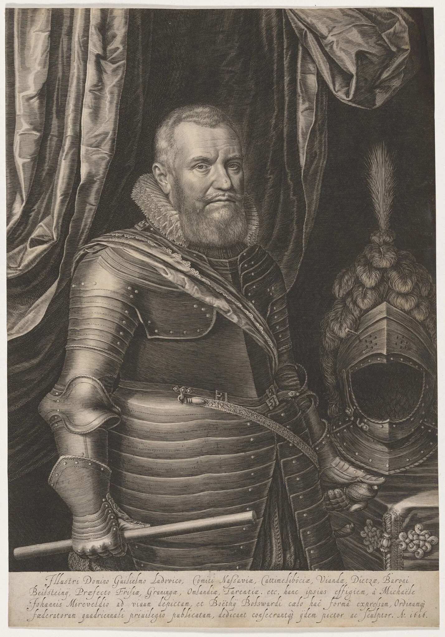 William Louis, Count of Nassau, by Boëtius Adams Bolswert, ink, 1616