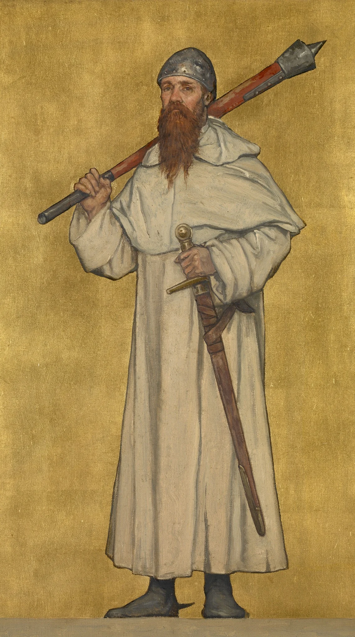 Baldwin II of Flanders, by Albrecht De Vriendt, oil, 1895