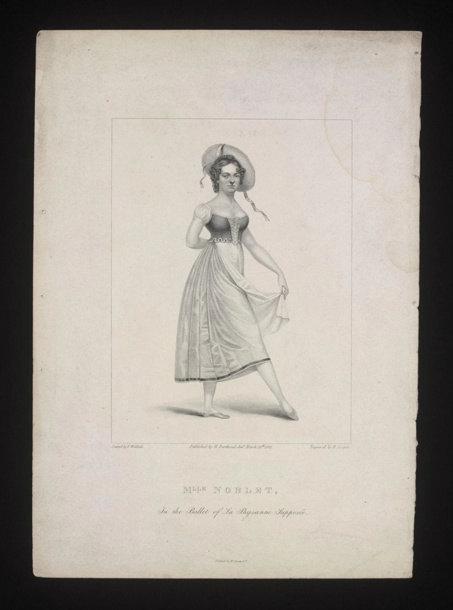 Mlle Noblet, In the Ballet of La Paysanne Supposée, by F. Waldeck, 14