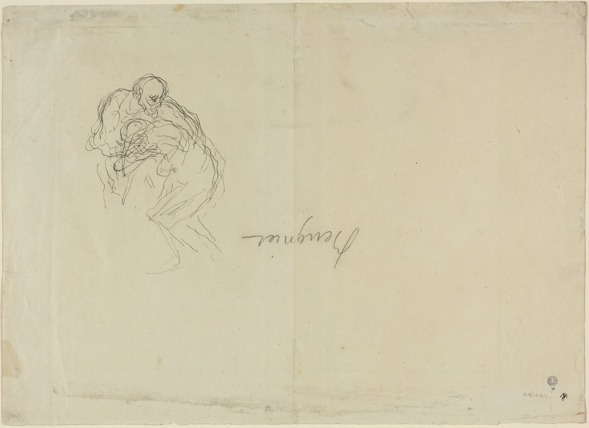 The Prodigal Son, by Honoré Daumier, ink, 1844