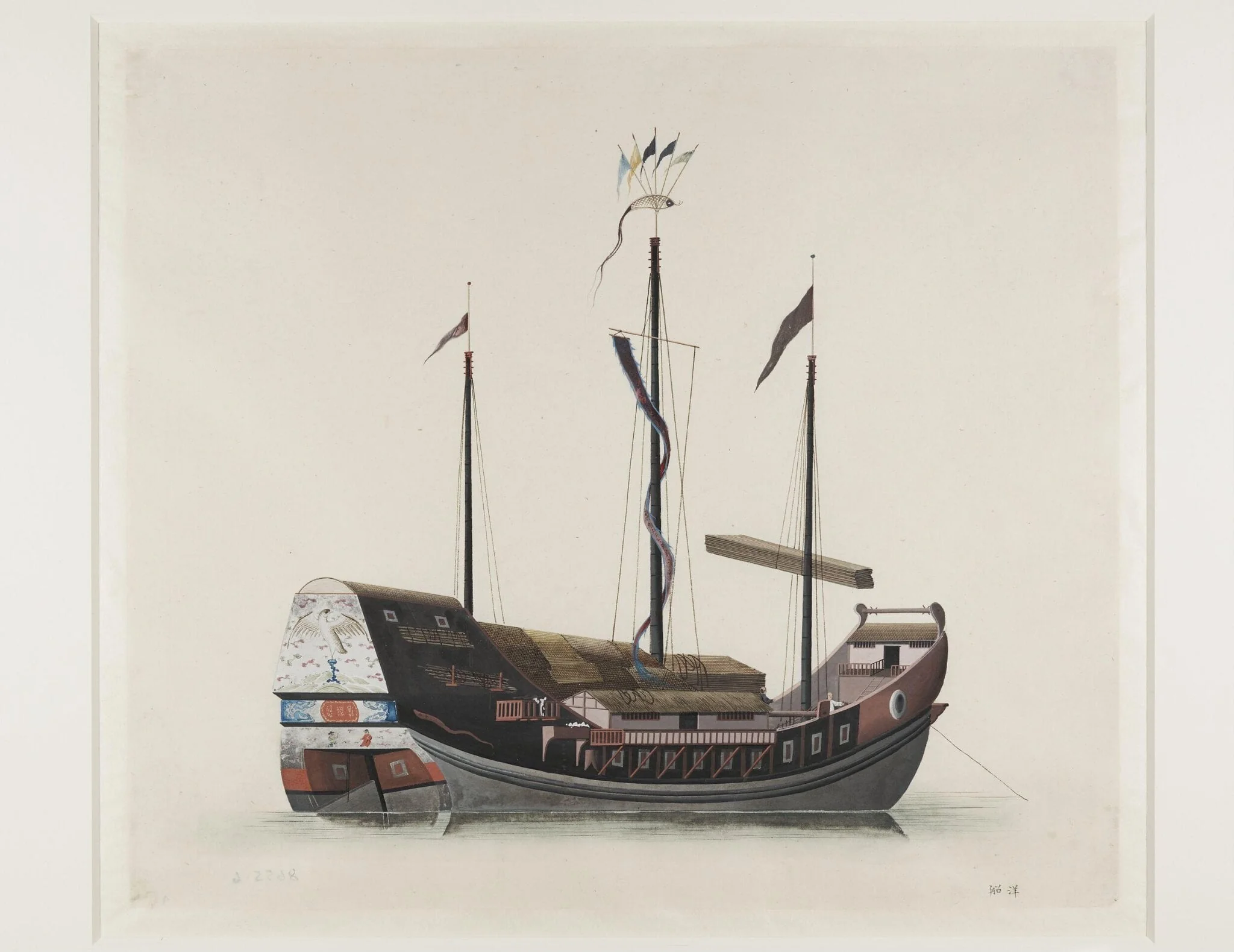 Sea-going ship, by Unknown, paint, 1810