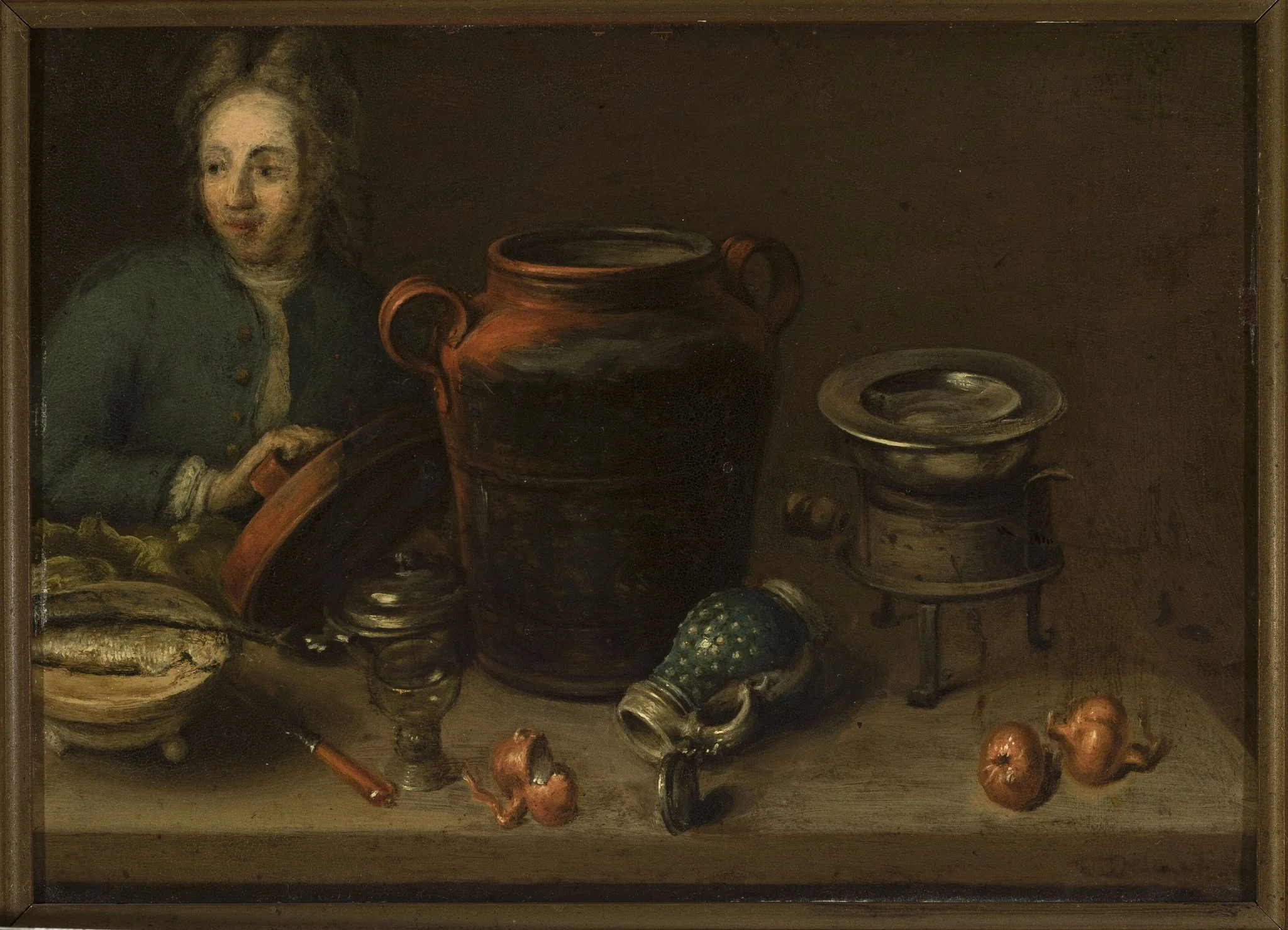 Man in the kitchen, by Andreas Heldt, unspecified, 1711