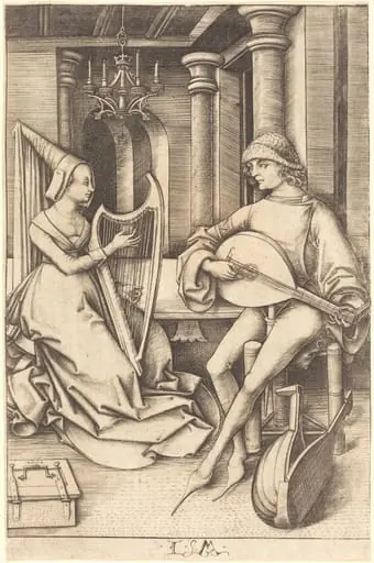 The Lute Player and the Harpist