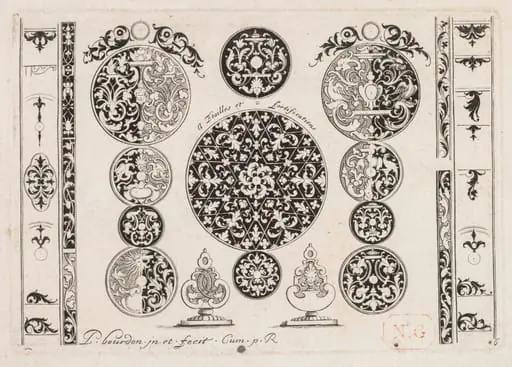 # 6 from " Livre second essais de gravjre " second book of Engraved Designs