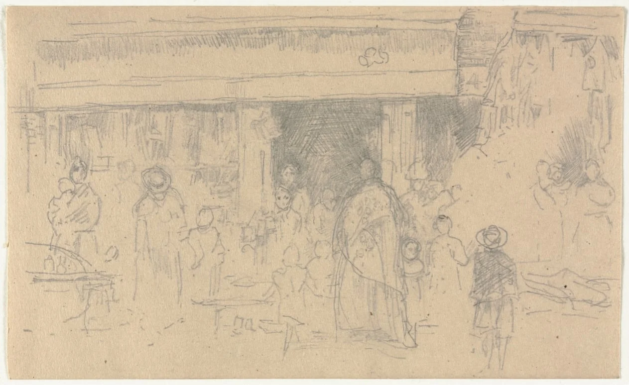 Street Scene, by James McNeill Whistler, 1878