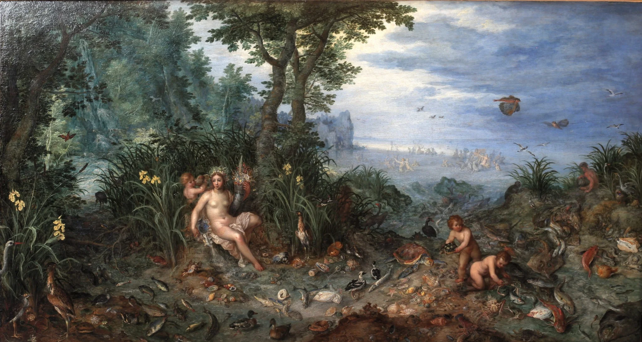 Water, by Jan Brueghel, the elder, oil, 1610
