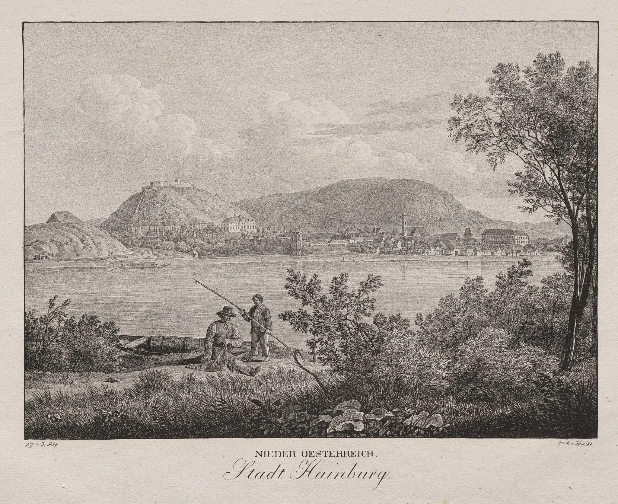 Nieder-oesterreich, Stadt Hainburg, by Jakob Alt, 1839