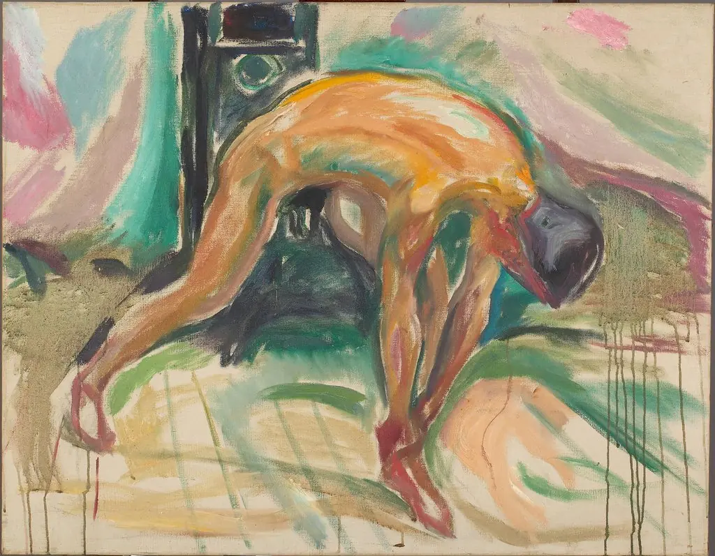 Naked Man Gripping his Ankle