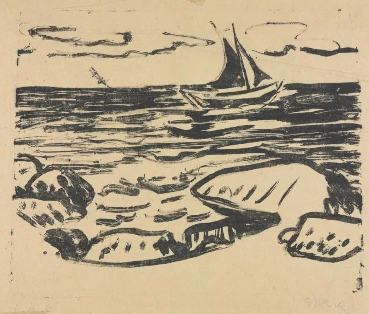 The Sea near Staberhuk, by Ernst Ludwig Kirchner, 1908