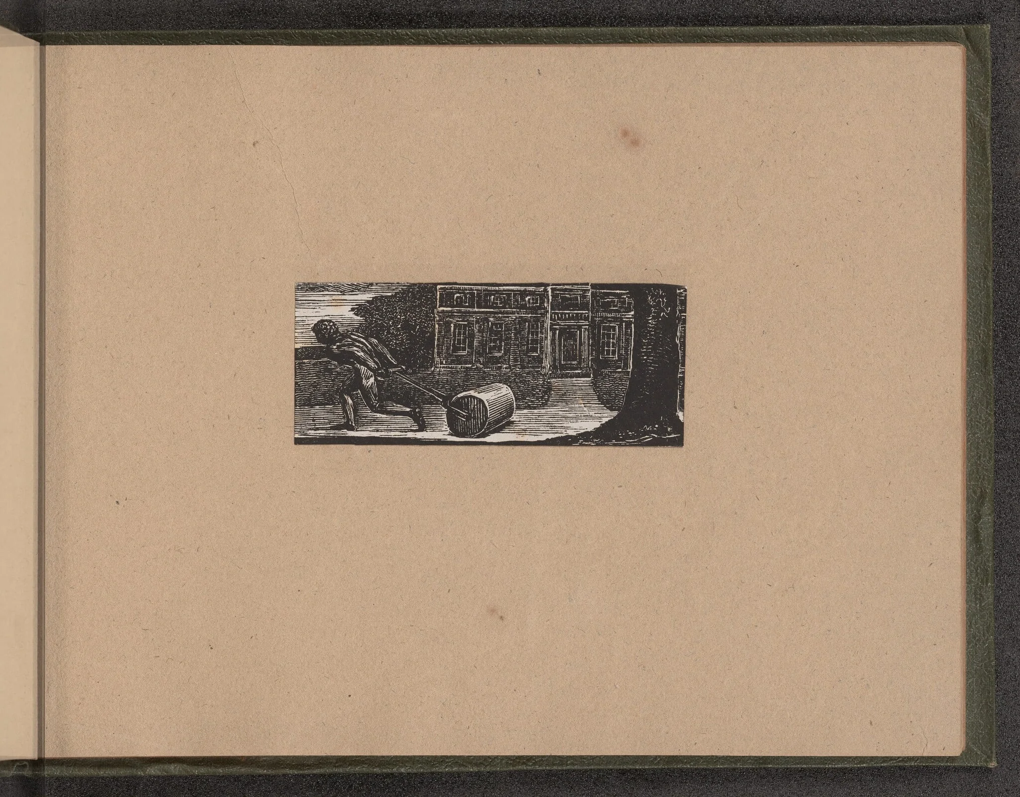 'A rolling stone is ever bare of moss', by William Blake, ink, 1821