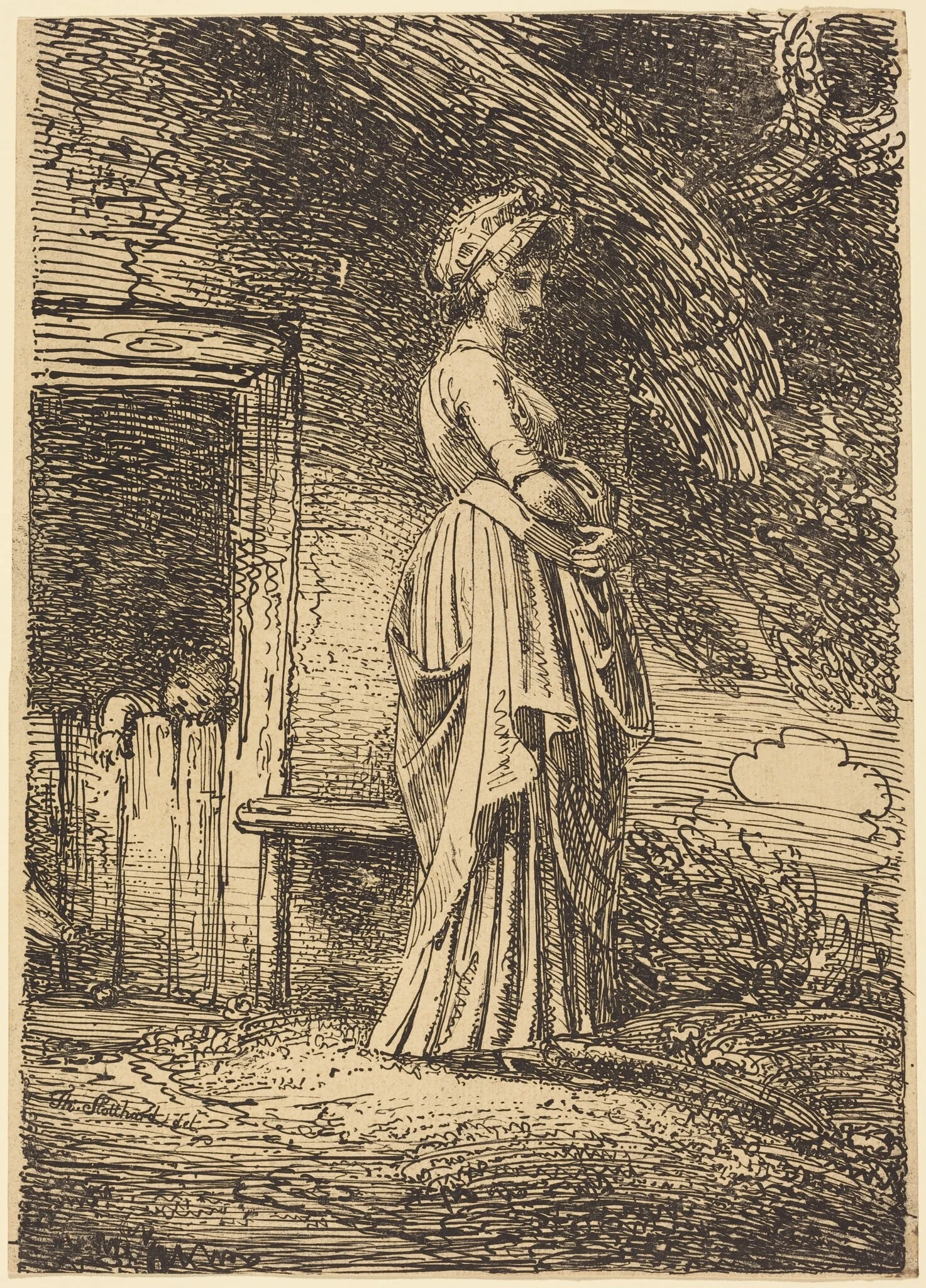 The Lost Apple, by Thomas Stothard, ink, 1803