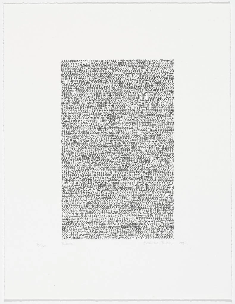 Untitled, by Beatrice Riese, ink, 1997
