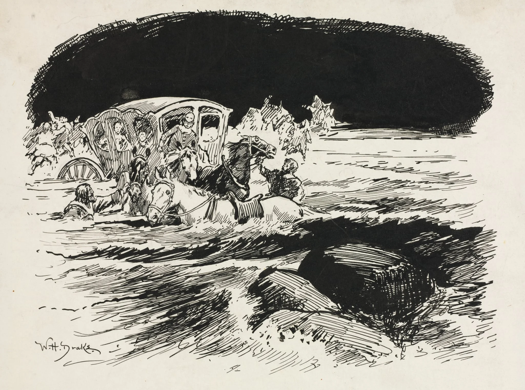 Tail Piece for Chapter LIII from "Lorna Doone", by William Henry Drake, 1889