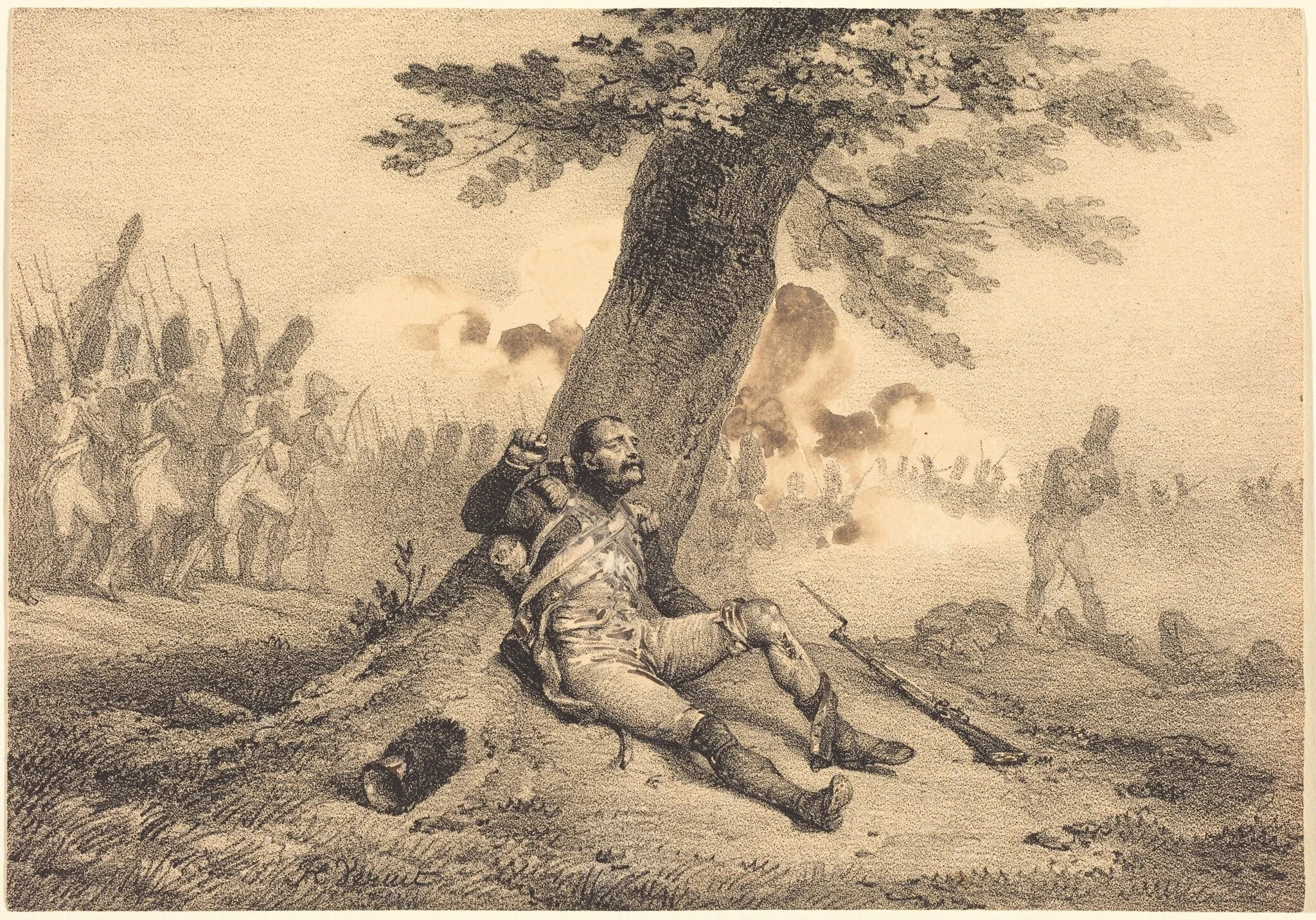 Gredin de Sort!..., by Horace Vernet, ink, 1823