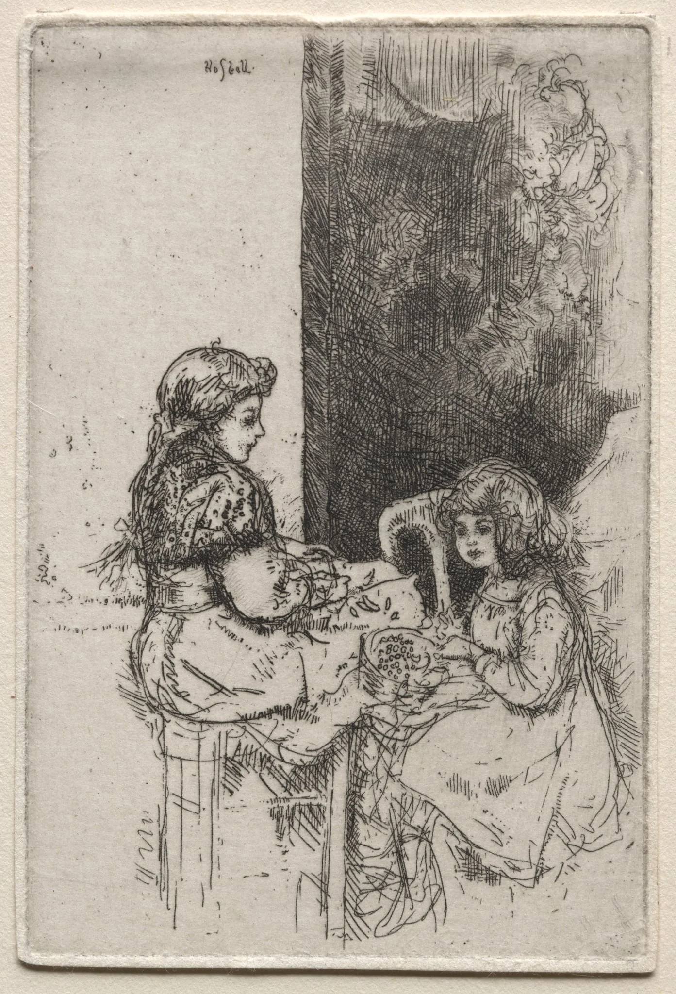 Paris:  Shelling Peas, by Ernest Haskell, 1910