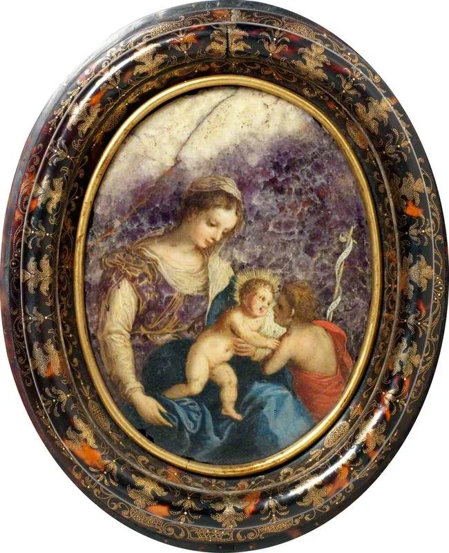Virgin and Child with Saint John, by Hans Rottenhammer, unspecified, 1604