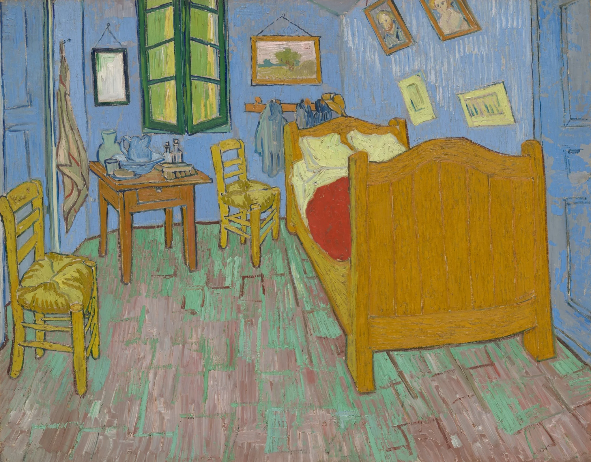 The Bedroom, by Vincent van Gogh, oil, 1889