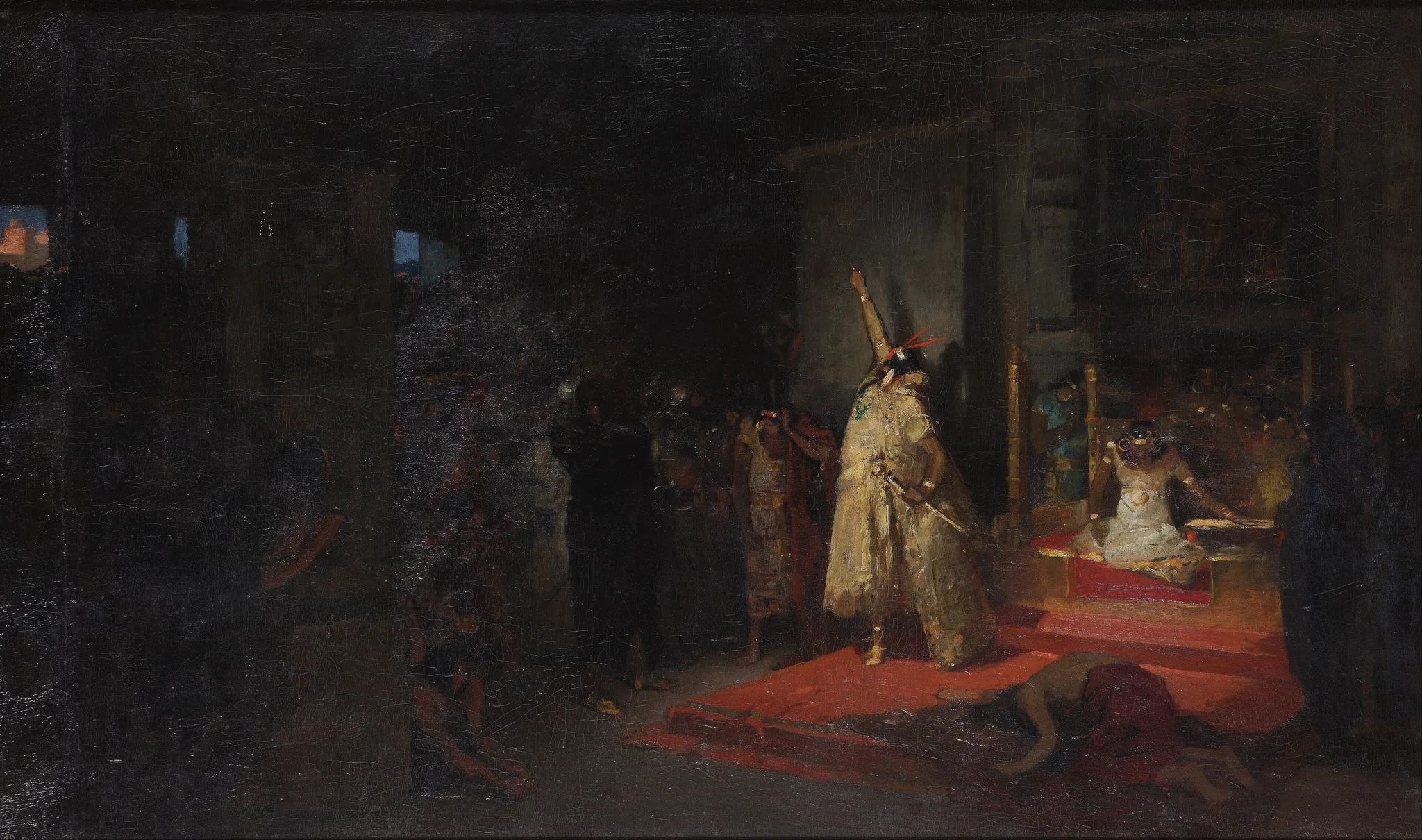 The ransom of Atahualpa, by Carlos Baca-Flor, oil, 1898