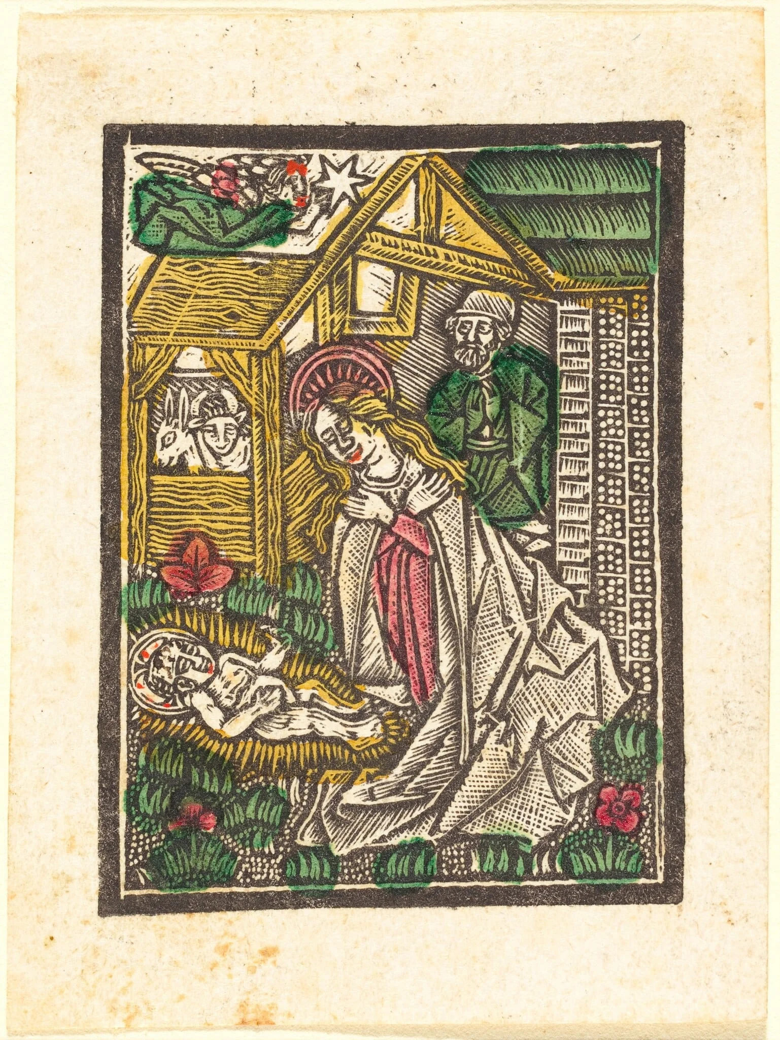 The Nativity, by German 15th Century, paint, 1480